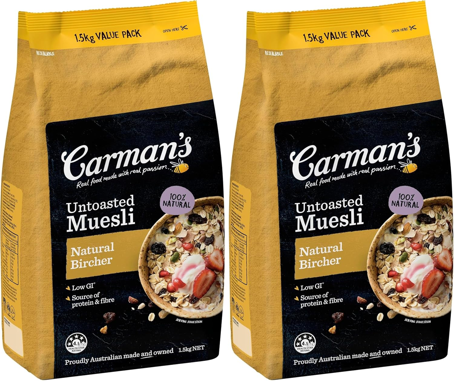 Carman'S Muesli Untoasted Natural Bircher 1.5Kg image number 5