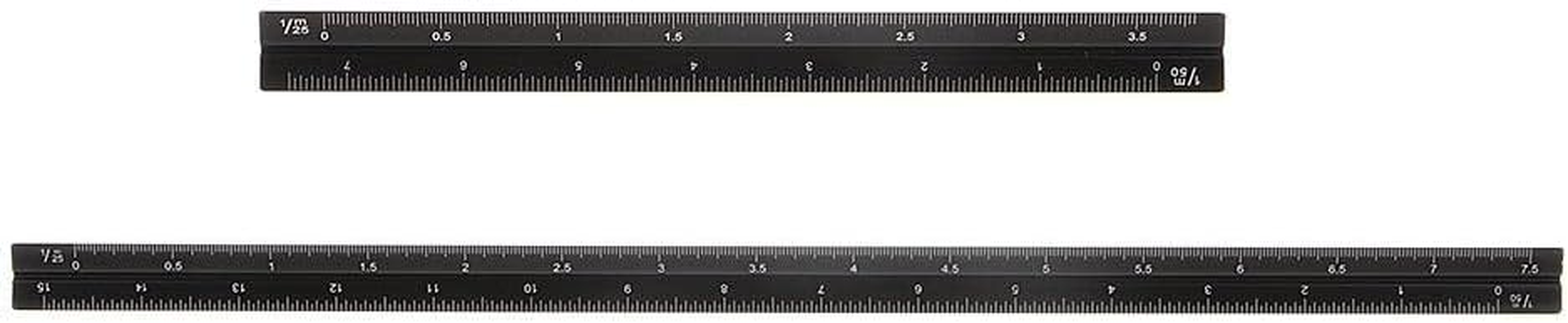 6 Aluminum Triangular Metric Scale Ruler for Engineer, 15Cm image number 3