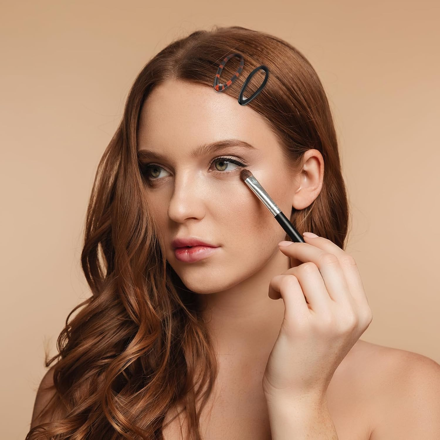 Barrettes for Women, 12 Pieces Oval Snap Hair Clip Vintage Flat Metal Tortoise Large Non-Slip Styling Clips for Women Girls Thick Fine Thin Hair image number 5