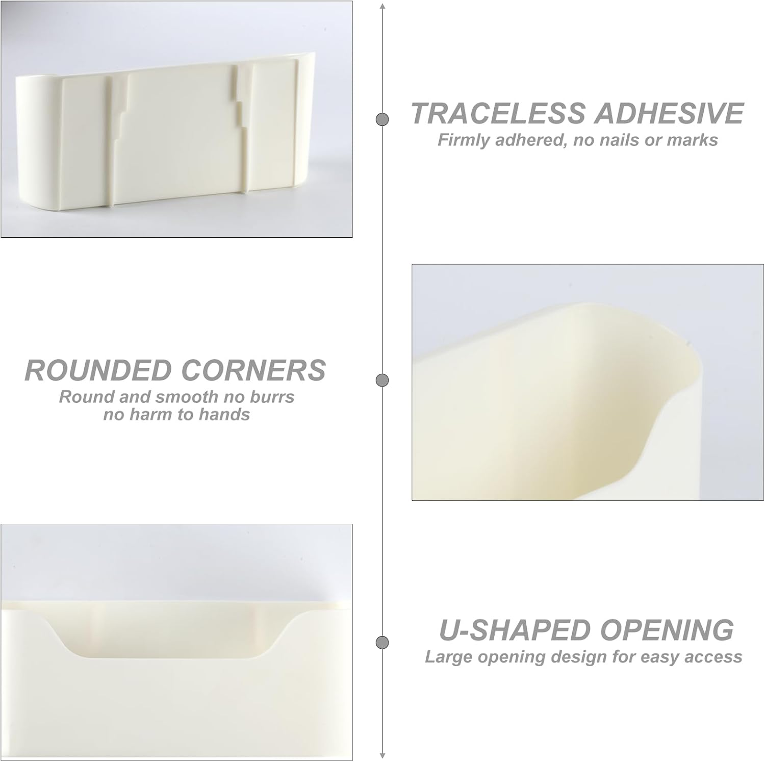 2 Pcs Wall Mounted Cabinet Door Storage Boxes - Bathroom & Kitchen Organiser for Fridge, Sink & Cupboard image number 6