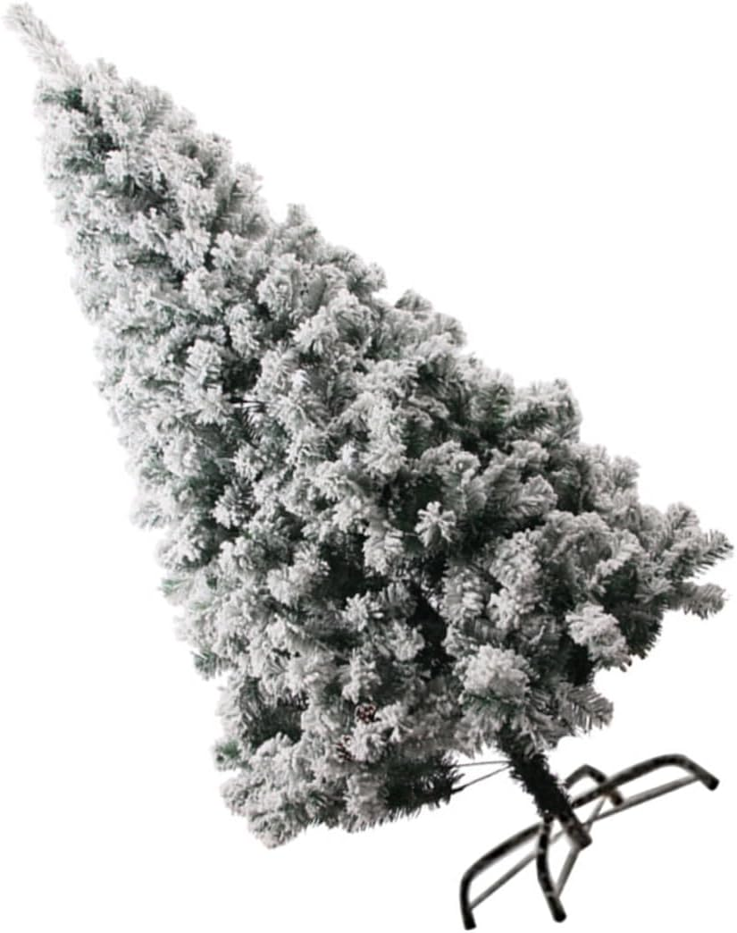 Artificial Snowy Xmas Tree Decoration 60Cm 70-Branch Simulation Xmas Tree with Dense Flocking, White Velvet Christmas Ornament for Home Holiday Festival Random Style