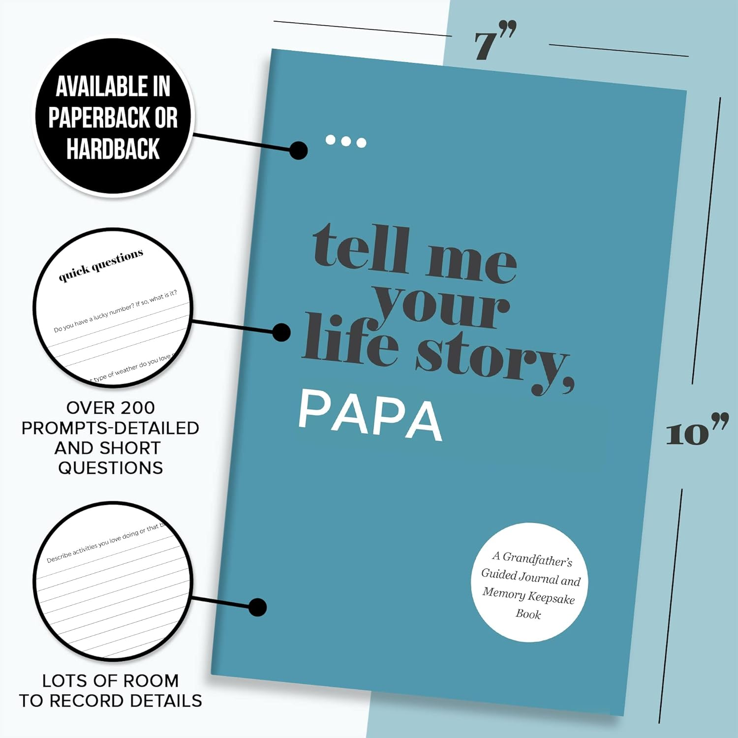Tell Me Your Life Story, Papa: a Grandfather&rsquo;S Guided Journal and Memory Keepsake Book image number 4