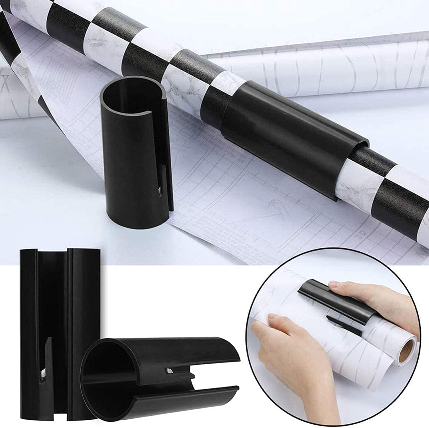 Gift Wrap Cutter Tool - Sliding Paper Roll Cutter for Wrapping Presents - 1Pc image number 1