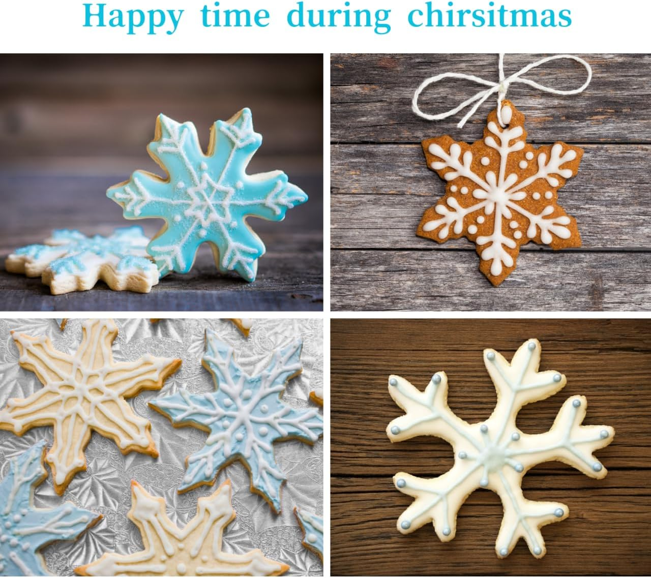 Snowflake Cookie Cutter Set-9 Pieces-1.2" to 4"-Christmas Cookie Cutters-Snowflake Cutter Fondant Baking Molds for Cake Cupcake image number 4