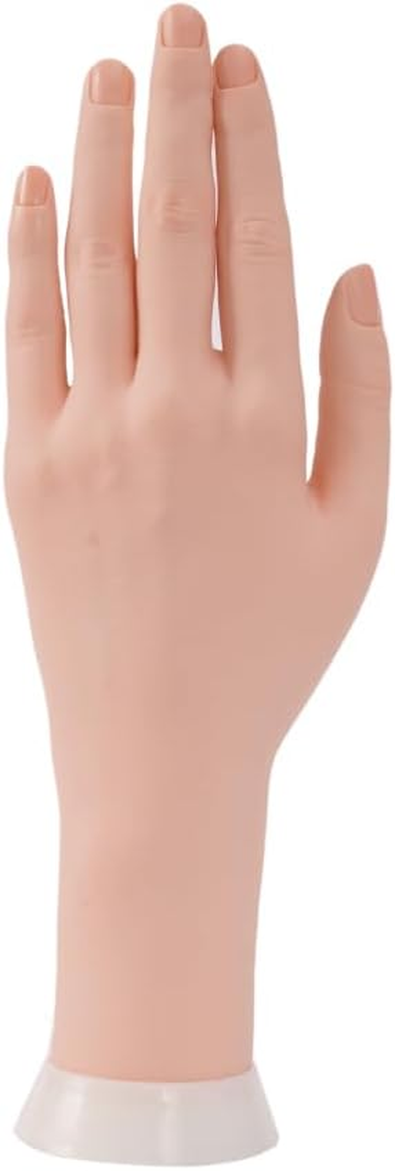 Left Practice Hand for Acrylic Nails with Holder, Mannequin Hand for Nails Practice, Flexible Bendable Fake Hand Manicure Nail Practice Hand
