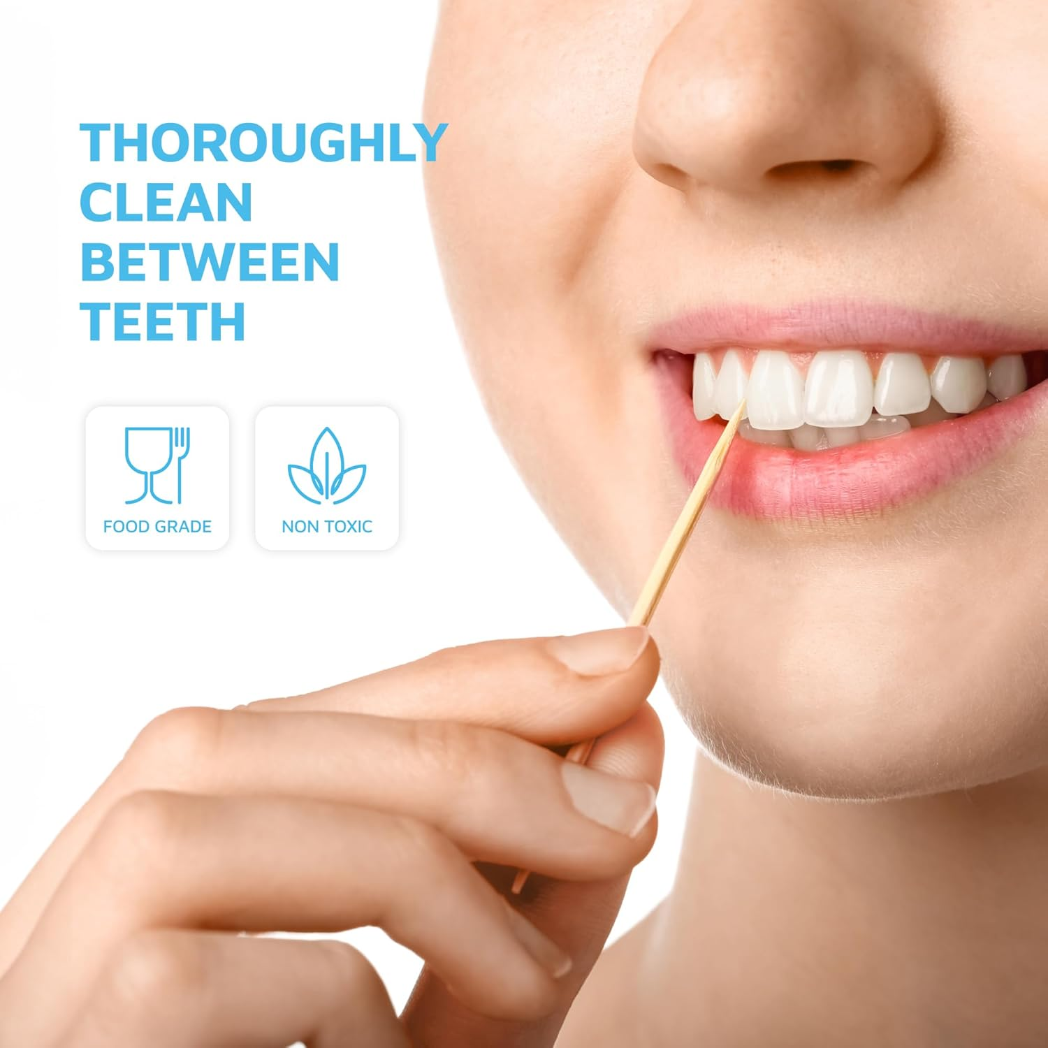 Montopack Bamboo Wooden Toothpicks (Individually Paper Wrapped - 1000 Pieces) image number 4