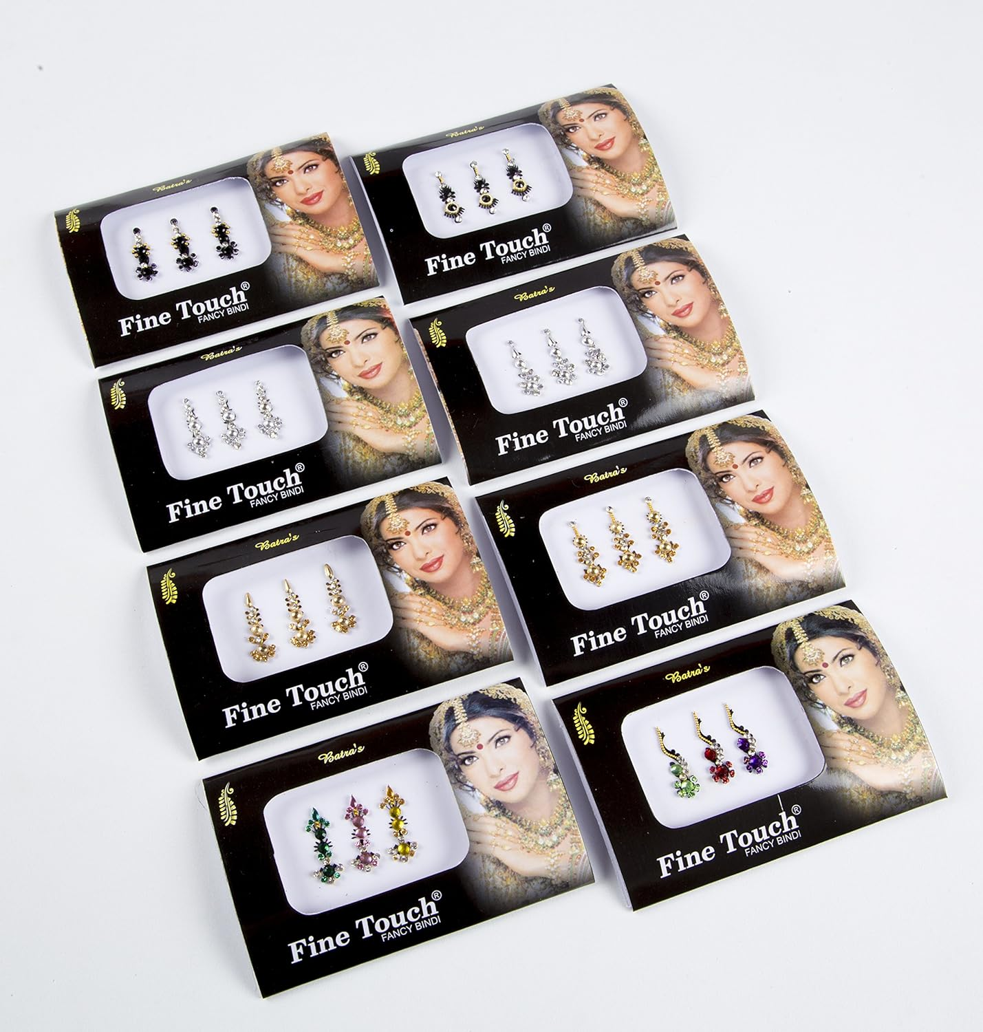 8 Bindi Pack- 24 Combo Bindi Stickers Multicolored,Silver,Gold,Black, Bindi Tattoo Bindi Jewelry image number 6