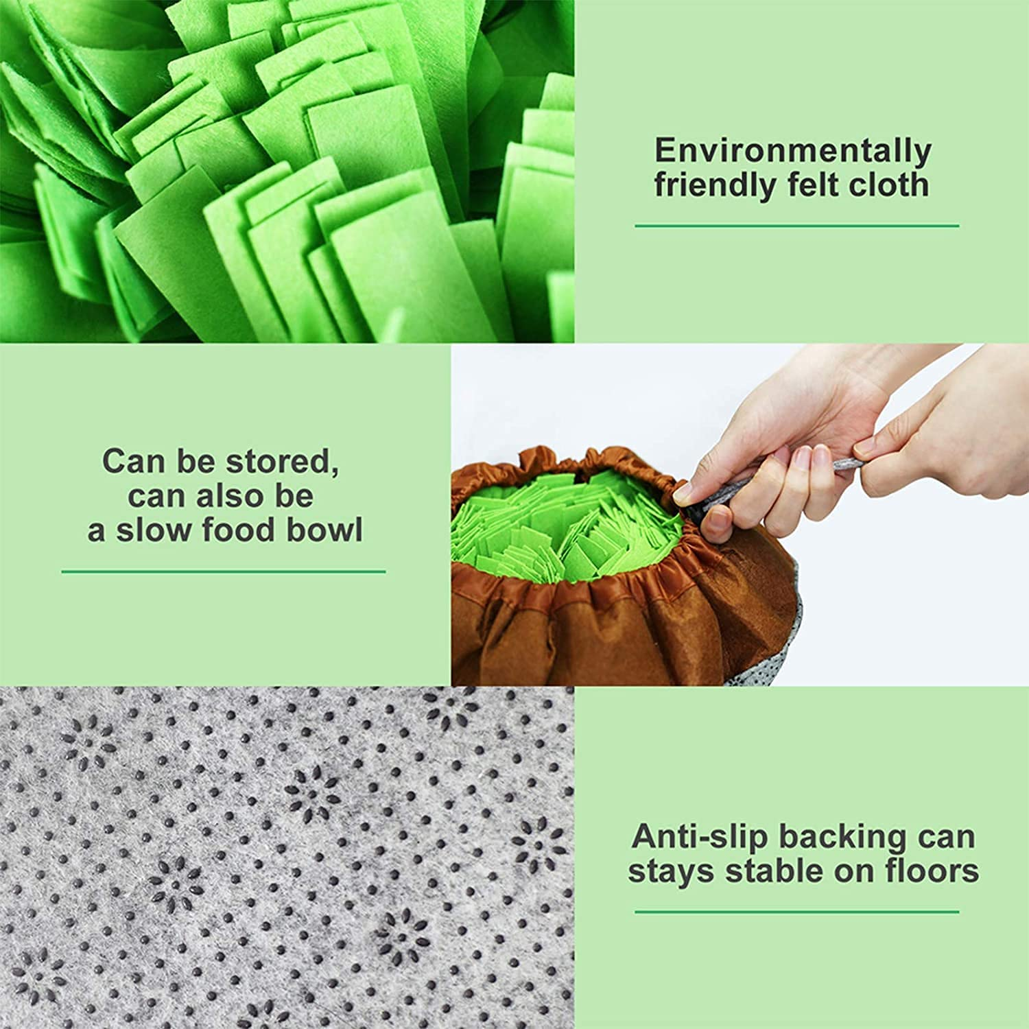 Snuffle Mat, Enrichment Toys Feeding Mat Interactive Dog Toys Puzzles Slow Feeding Training,Encourage Natural Foraging Skills and Nose Work Training - Machine Washable