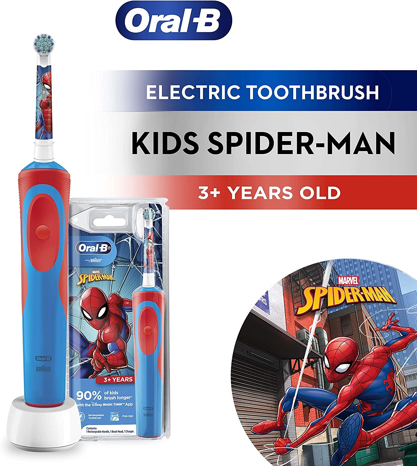 Oral-B Vitality Kids Clean Spiderman Electric Toothbrush