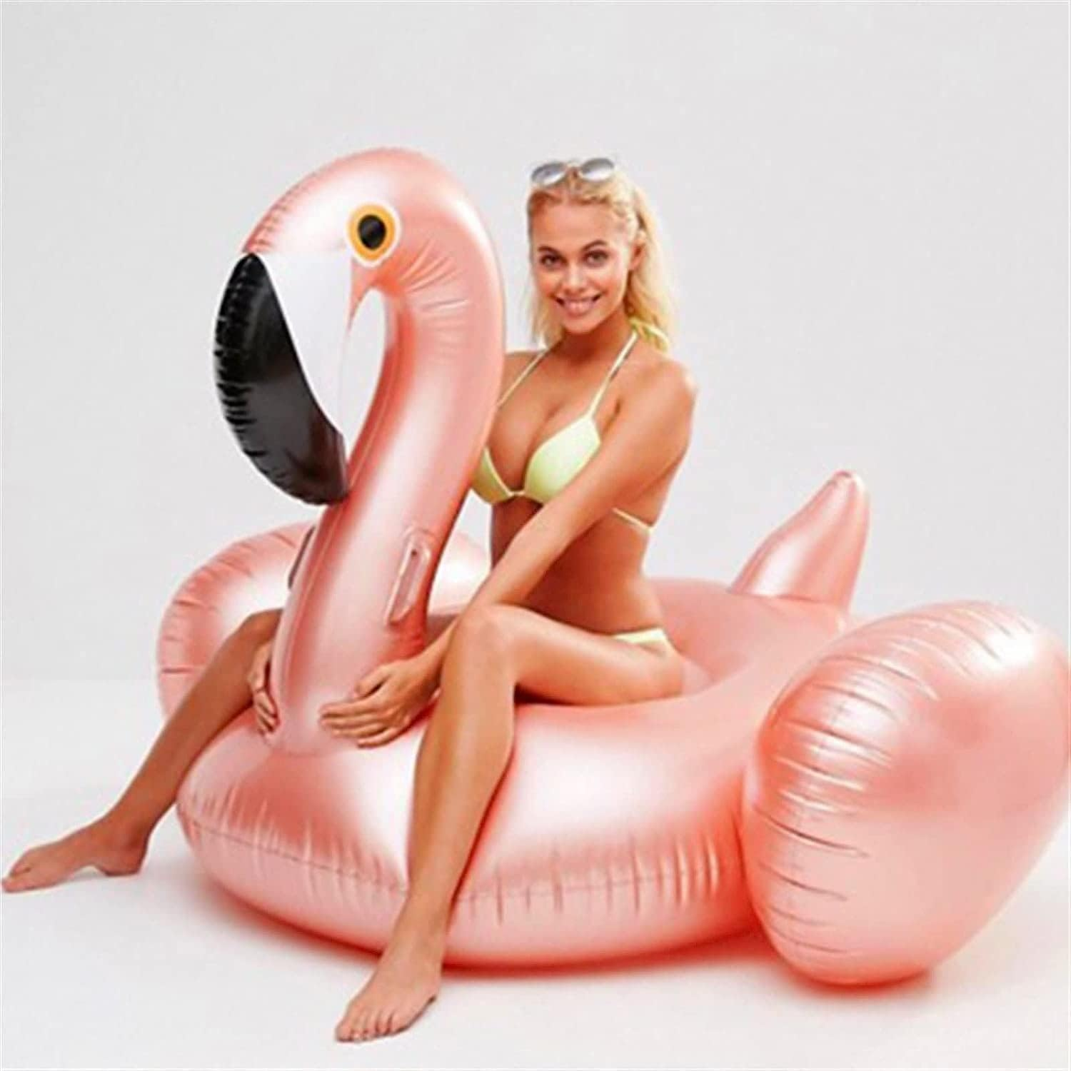 Flamingo Shape Inflatable Mount Floating Row, Swimming Ring Thickened Inflatable Pool Float, Summer Water Pool Toys for Adult image number 1