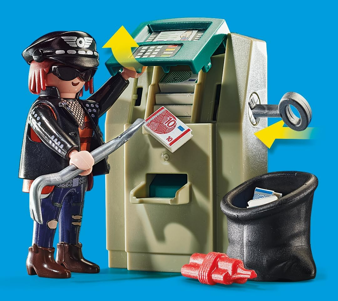 Playmobil - 70572 City Action Politiemotor: Achtervolging Van De Geldrover,Multi Kleuren image number 5