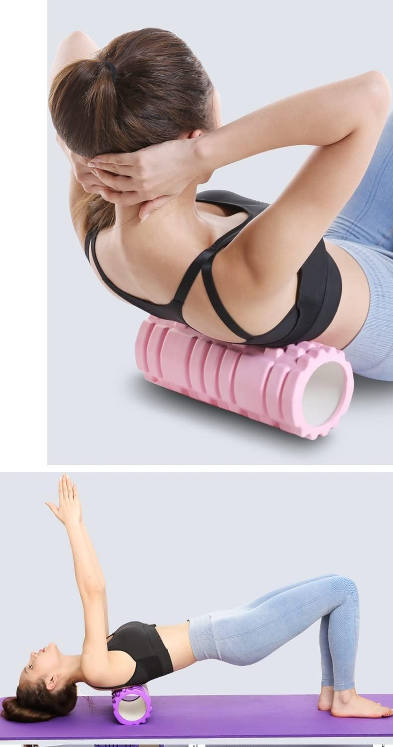 HIGHROCK Foam Roller, Grid Roller for Yoga Pilates Exercise Physical Therapy 13-Inch (PINK)