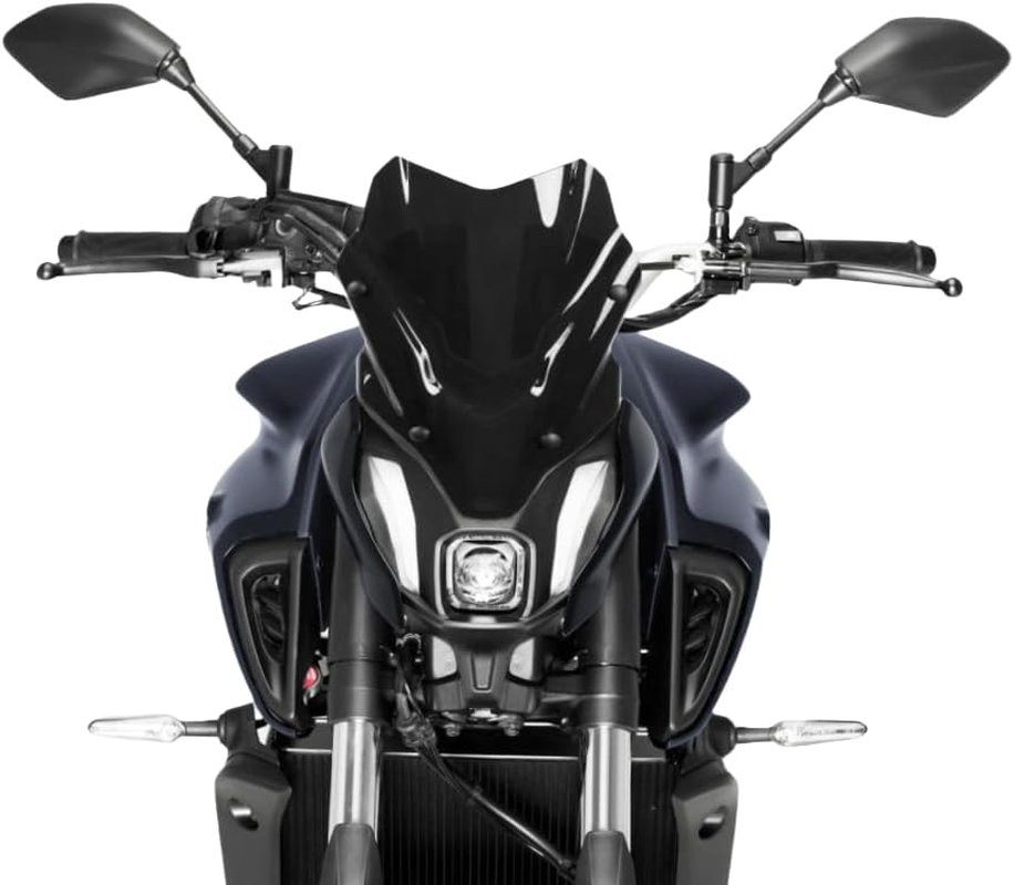 Motorcycle Touring Windshield Windscreen Fairing Wind Deflector MT07 FZ07 Screen Shield Visor Protector W/Bracket Compatible with Ya-Maha MT FZ 07 MT-07 FZ-07 2021-2024(Light Smoke)