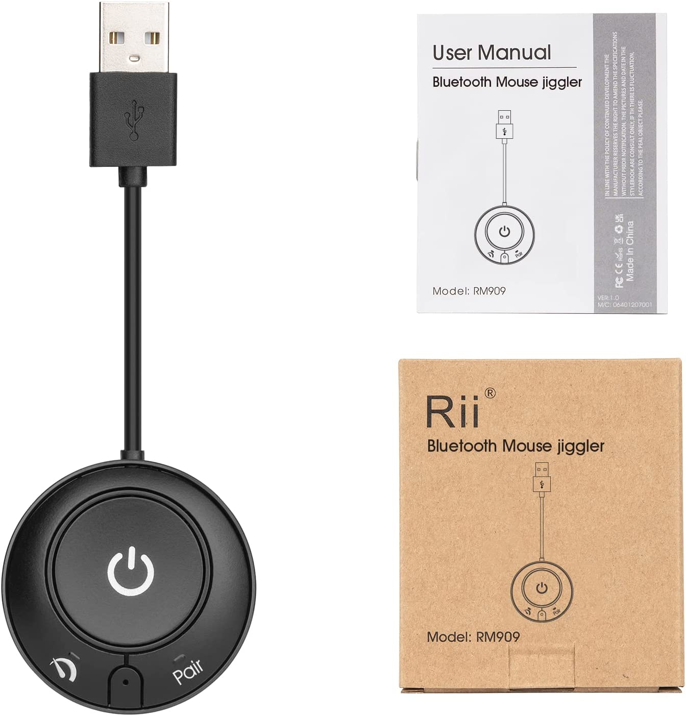 Rii Undetectable Mouse Jiggler,Bluetooth Mouse Jiggler with On/Off Switch Mouse Mover Simulator,Connected by Bluetooth,Supports Multi-Track,Simulate Mouse Movement to Keep Keeps Pc/Laptop Awake image number 4