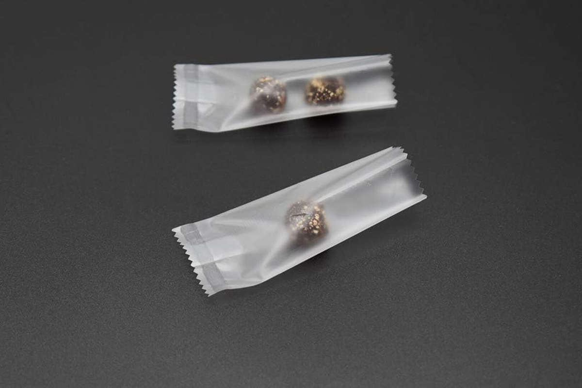 1200Pcs Candy Wrappers for Caramels 3.8"X 1.5", Heat Seala Bags for Nougat, Small Clear Gift Cellophane Bag for Homemade Torrone Italian,Nonstick Hard Candy Packaging - White/ 600 Sheets image number 3