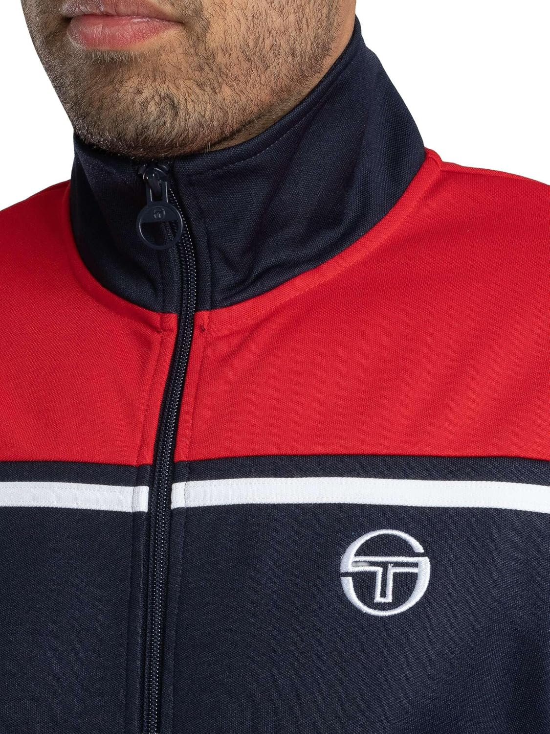 Sergio Tacchini Men'S Youngline MK2 Track Jacket, Maritime Blue/Adrenaline image number 3