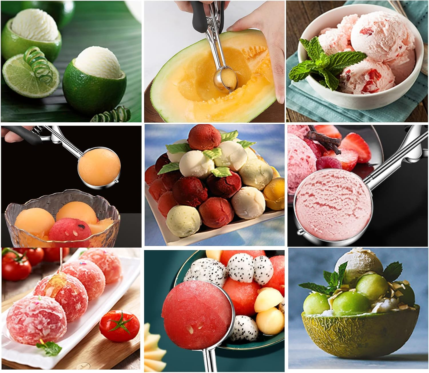 TJ POP Small Cookie Scoop Set - 3 Pcs Include 1 TSP / 2 TSP / 3 TSP Cookie Dough Scoops Ice Cream Scoopers, 304 Stainless Steel Cookies Scoops for Baking, Good Soft Grips, Quick Trigger Release - 35 Mm image number 5