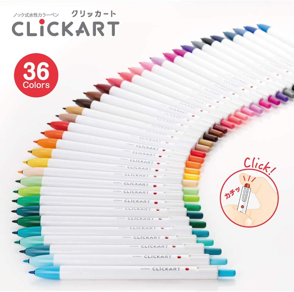 Zebra Clickart Water-Based Pen Calm Dark 12 Colors Set, Wyss22-12Cdk image number 5