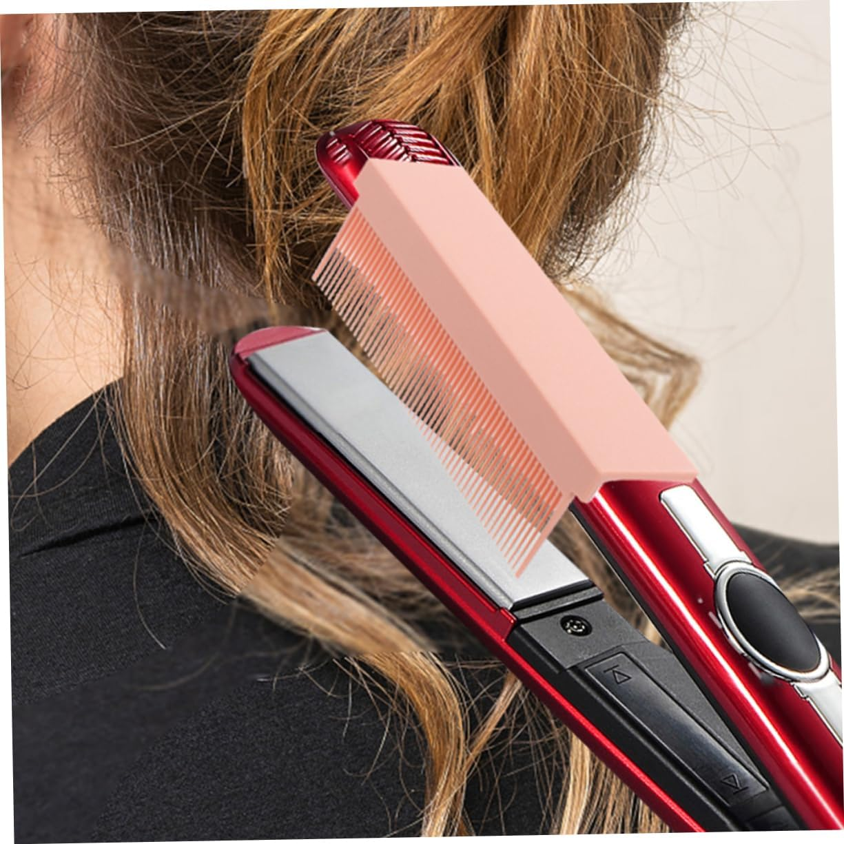 Detachable Hair Straightening Comb 2Pcs Lightweight Compact Hair Styling Tool for Home and Barber Use Iron Attachment