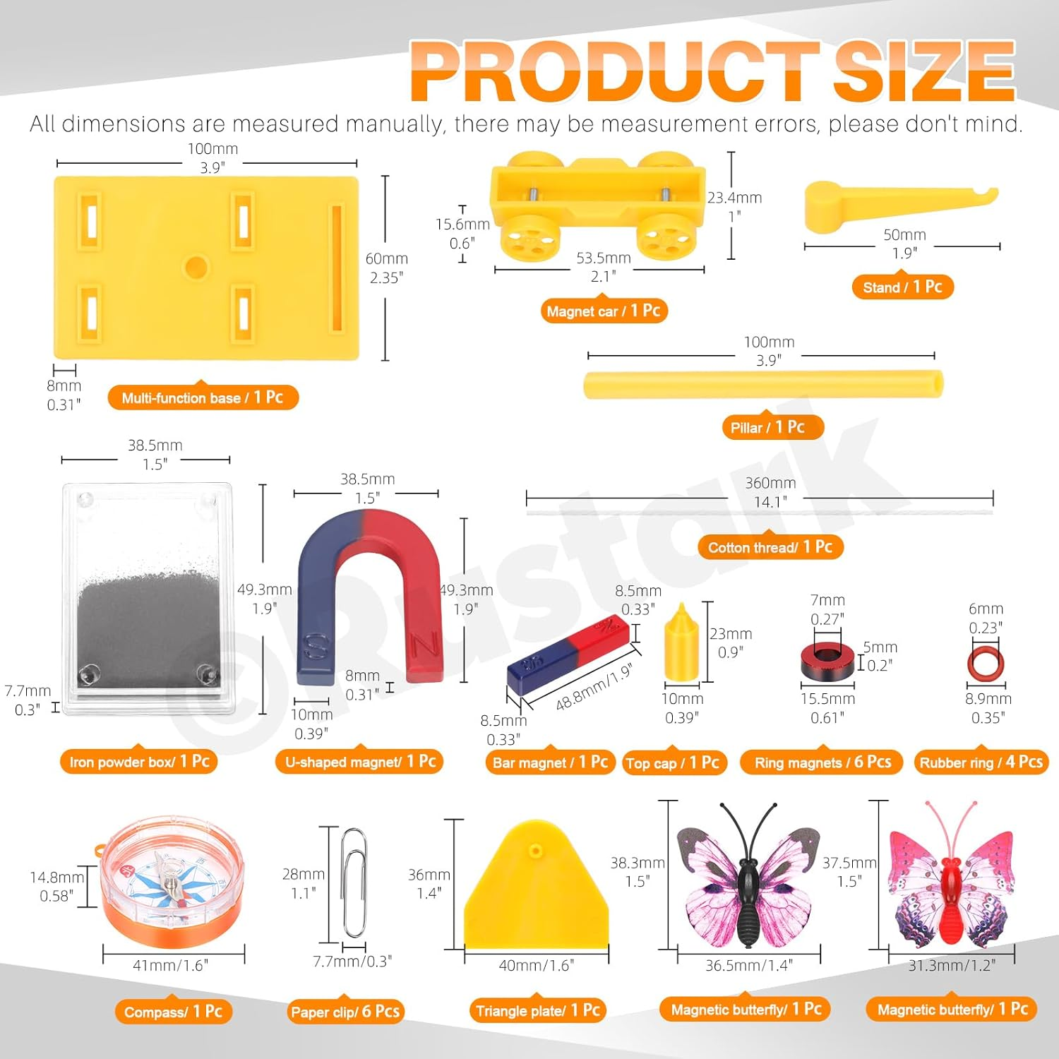 30Pcs Science Magnet Kit Physics Science Magnet Kit Education Science Experiment Tools for School Students Education