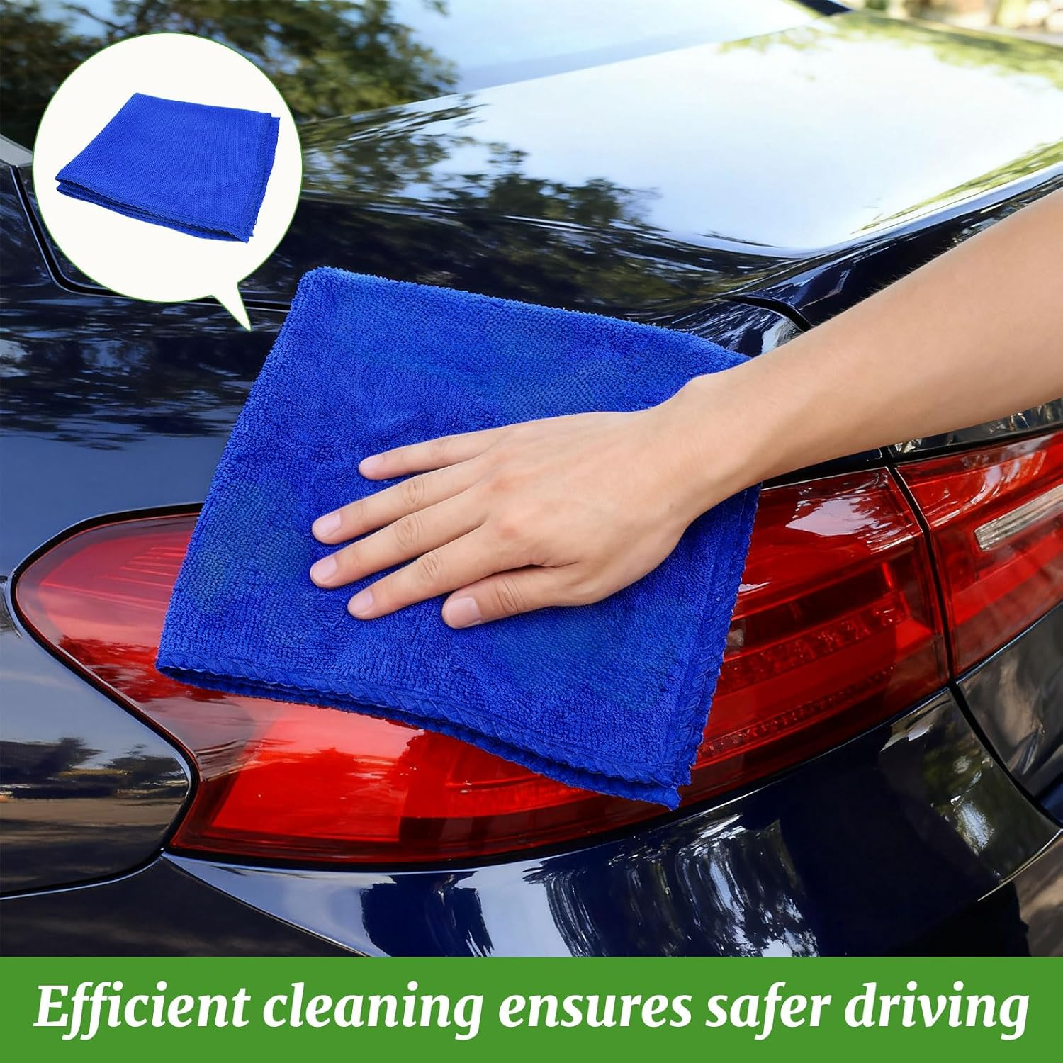 New Upgraded Car Window Cleaner, 2Pcs Clear Vision Windscreen Cleaner, Oil Film Cleaner Remover Strong Front Windshield, Clearvision Glass Cleaner with Cloth, Enhance Visual Effect of Windshield image number 2