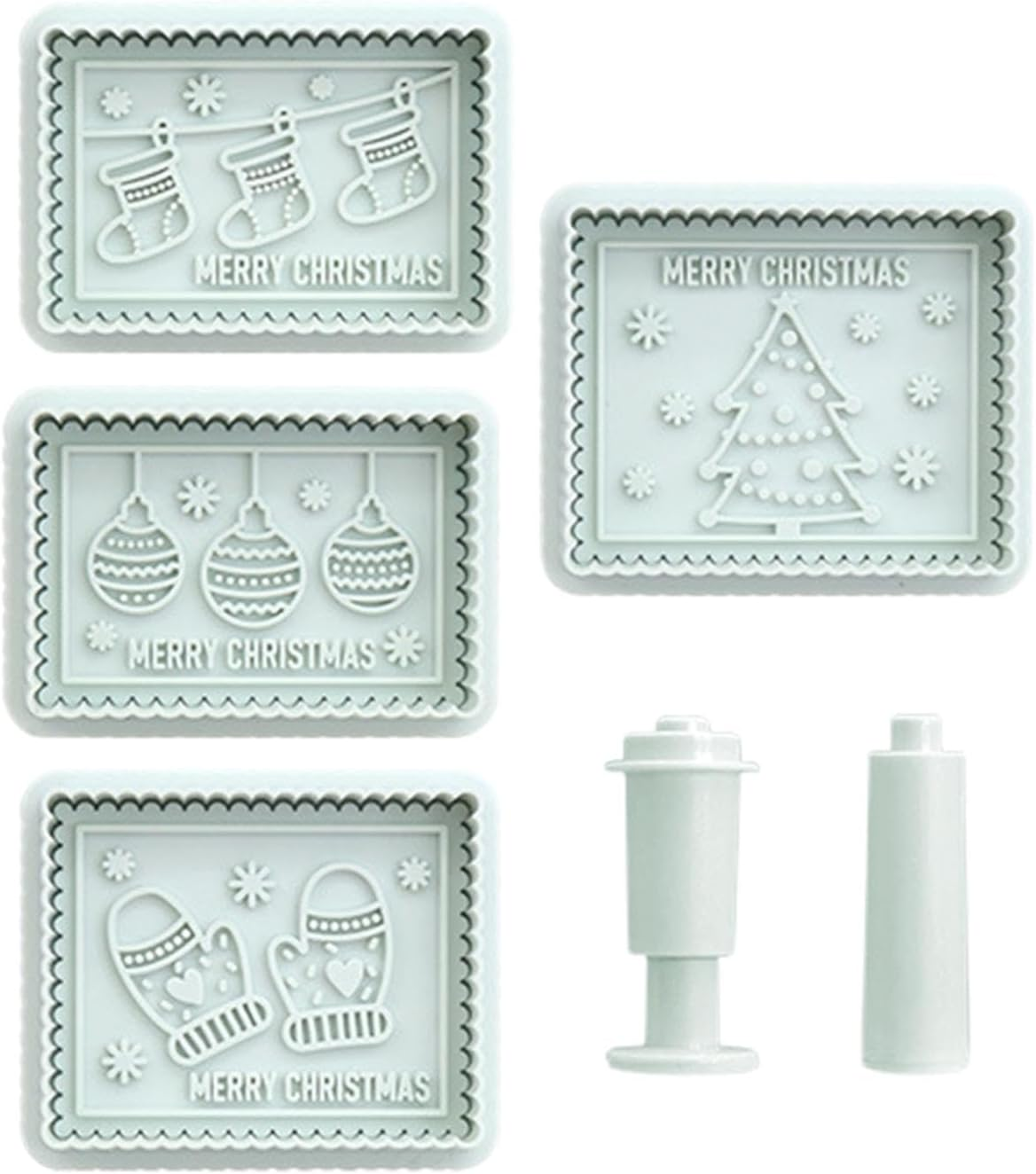 Cookie Stamps - Merry Christmas Stamp | Christmas Cookie Stamps | Chocolate Moulds | Christmas Cookie Mold Jam Chocolate Sandwich Cookie Mold for Baking Tool, Christmas Stamps image number 4