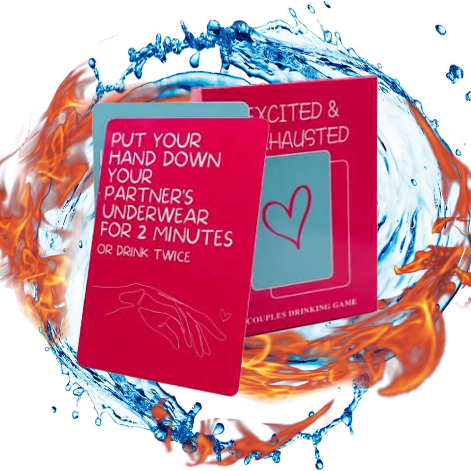 Couples Drinking Game for Adults - Excited & Exhausted image number 1