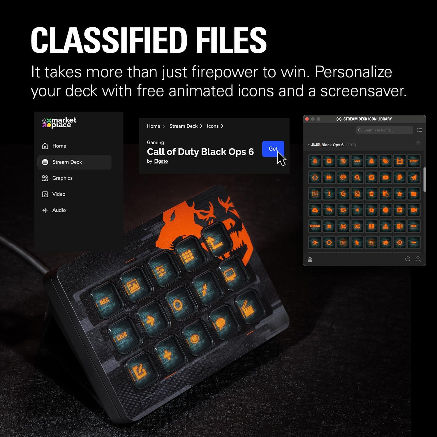 Elgato Stream Deck MK.2 Call of Duty&reg;: Black Ops 6 Edition &ndash; Studio Controller, 15 Macro Keys, Trigger Actions in Apps and Software like OBS, Twitch, ​Youtube and More, Works with Mac and PC image number 3