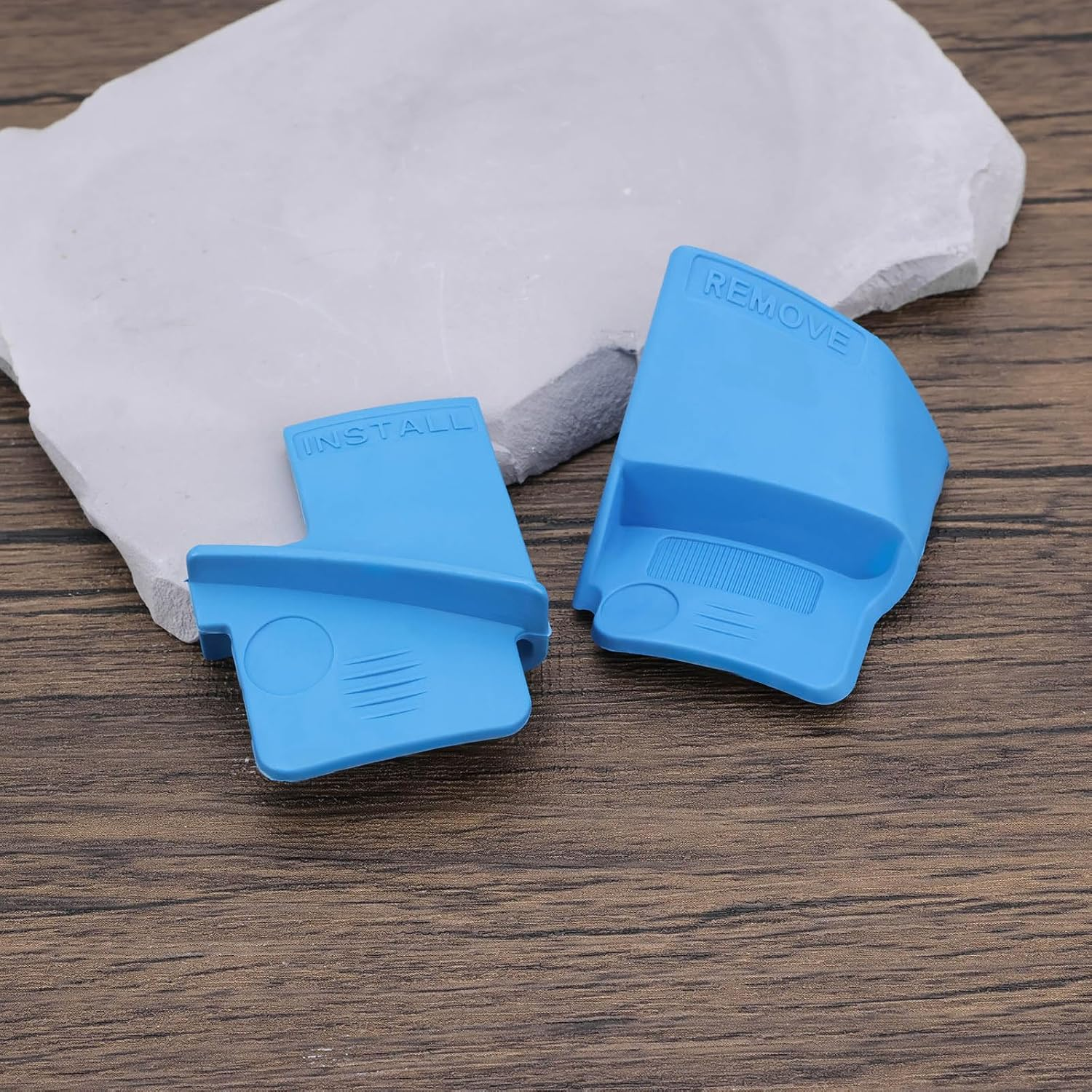 2 Sets Car Elastic Belt Support Block Disassembly Assembly Tools V Shaped Nylon Belt Disassembly Assembly Tool Kit Blue image number 6