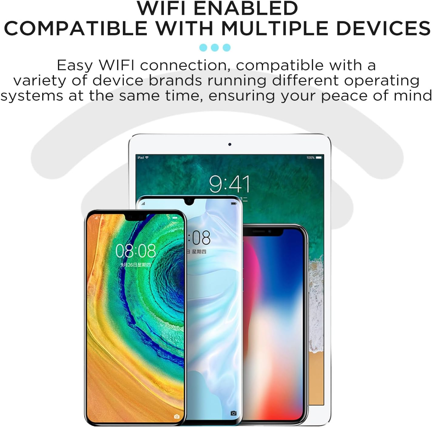 Viviendo Ear Wax Removal Endoscope, Earwax Remover Tool with Ear Camera HD, Clean & Pick Wax Kit, Tyoe-C Rechargeable Wifi Otoscope with 6 LED Lights, Ear Cleaner Scope - White image number 2