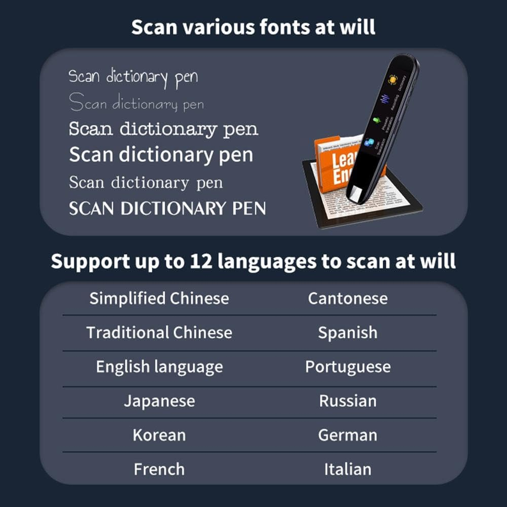 Scan Reader, Translation Pen, Pen Reader, 112 Language Translation Scanning Reading Pen, Text to Speech Device for Dyslexia image number 4
