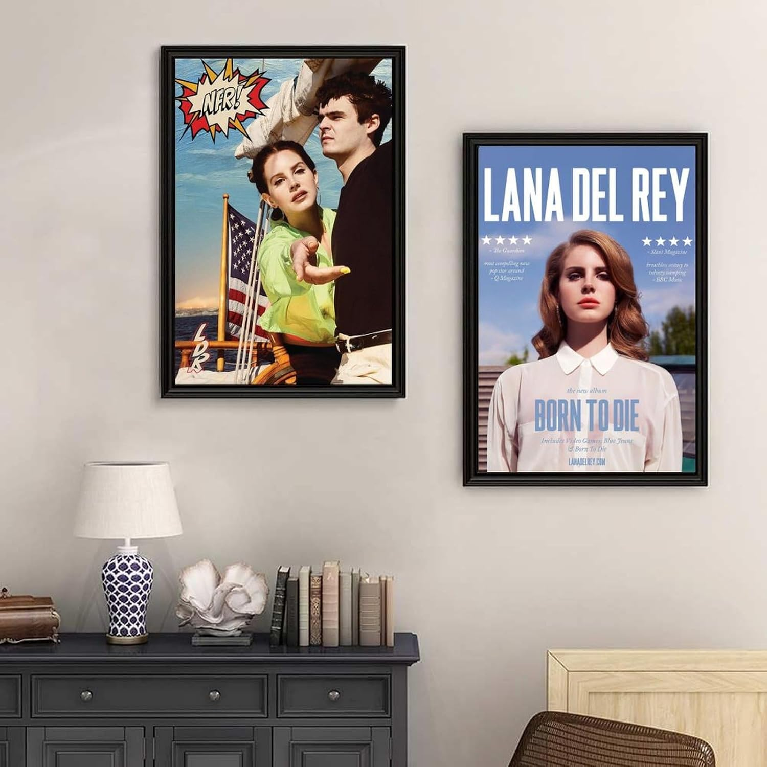 Art Lana Music Del Rey Poster Poster a Set of 2 Canvas Posters Room Aesthetic Festival Gift Family Bedroom Decor Wall Art Home12X18Inch(30X45Cm) Style