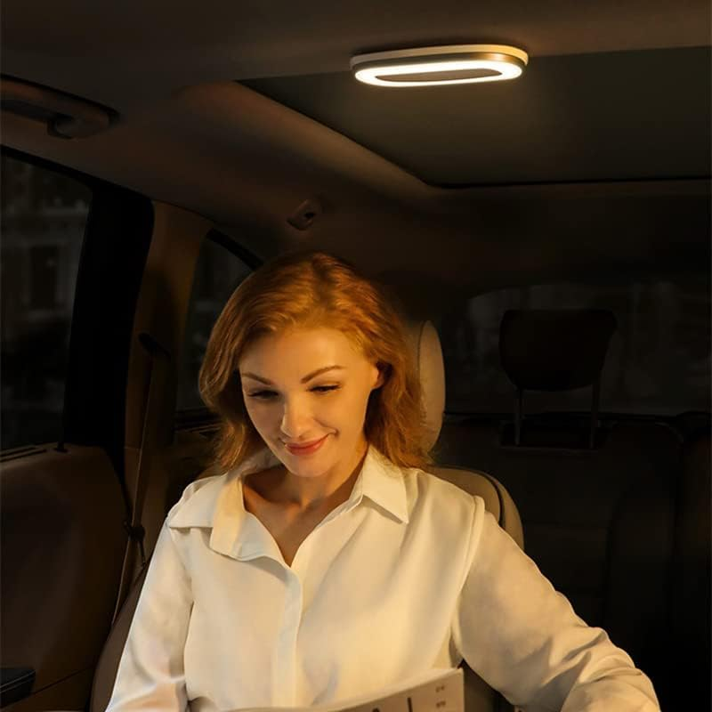 LED under Cabinet Light, Magnetic Mount Night Light Rechargeable Eye Protection LED Lights Dimmable Reading Light Portable Study Lamp for Car Interior/750 (Color : White) image number 3