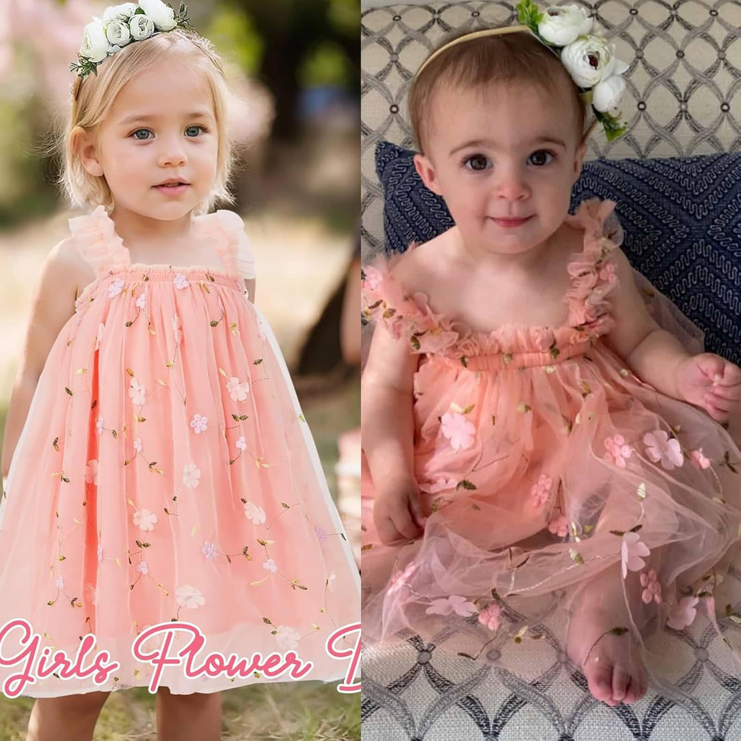 Toddler Baby Girl Tutu Dress Infant Tulle Flower Dresses Girls Sleeveless Sundress 6M-5Y image number 4