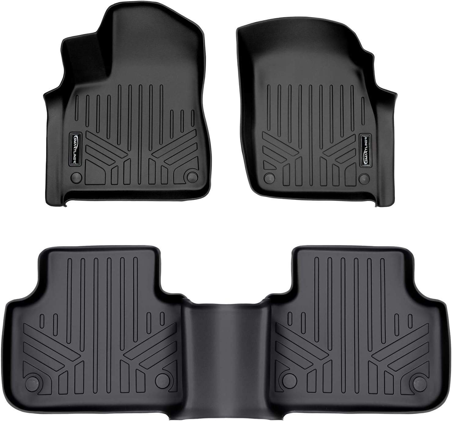 MAXLINER Custom Fit Floor Mats 2 Row Liner Set Black Compatible with 2017-2022 Audi Q7 / 2019-2022 Audi Q8 image number 6