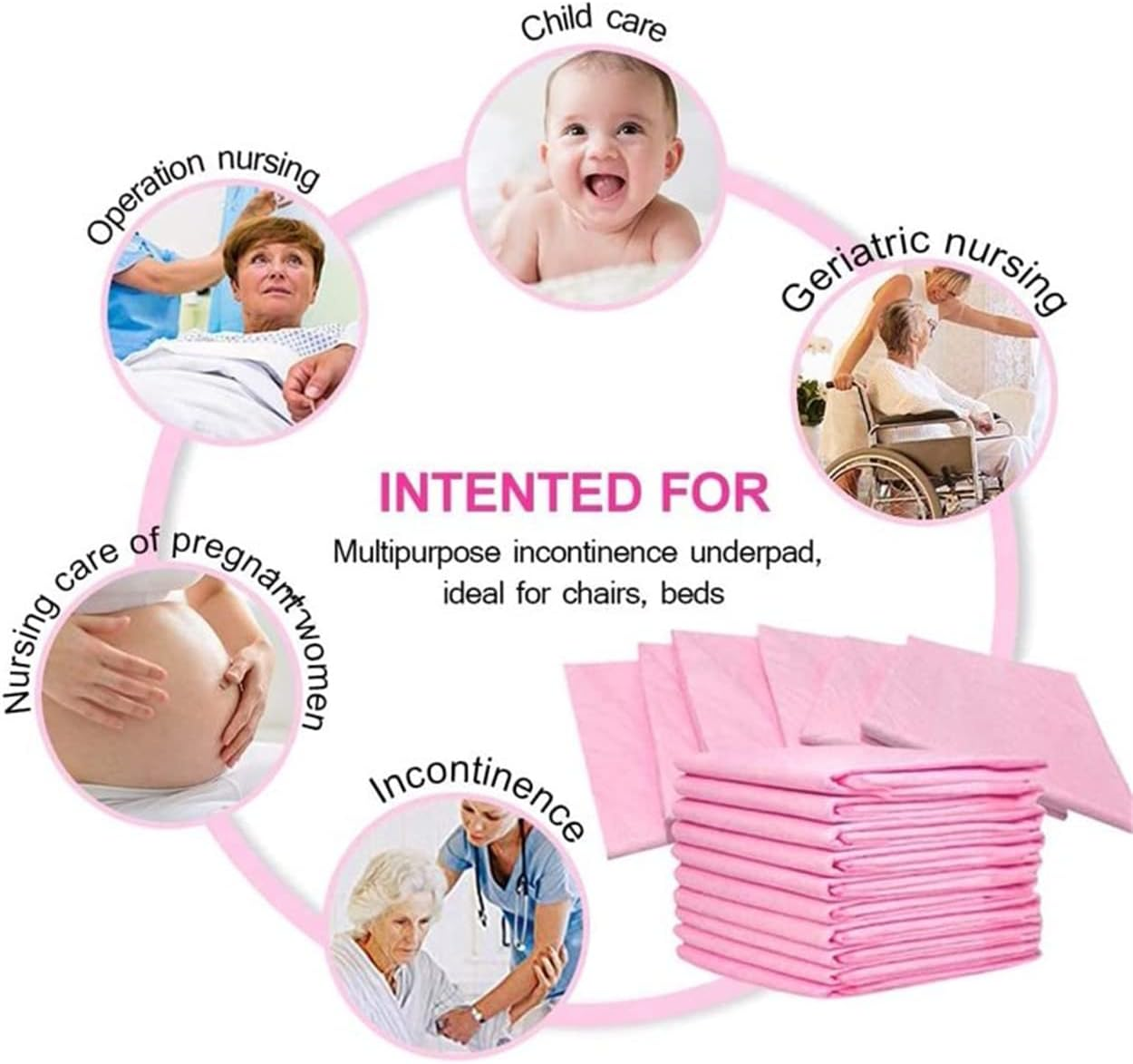 Premium Disposable Dog Pee Pads Chucks Pads, 50 Pack Incontinence Bed Pads, Leak-Proof and Super Absorbent Dog Pee Pads, Disposable Fast Drying Pee Mats for Dogs, Cats, Rabbits Pets (Medium(50Pcs))