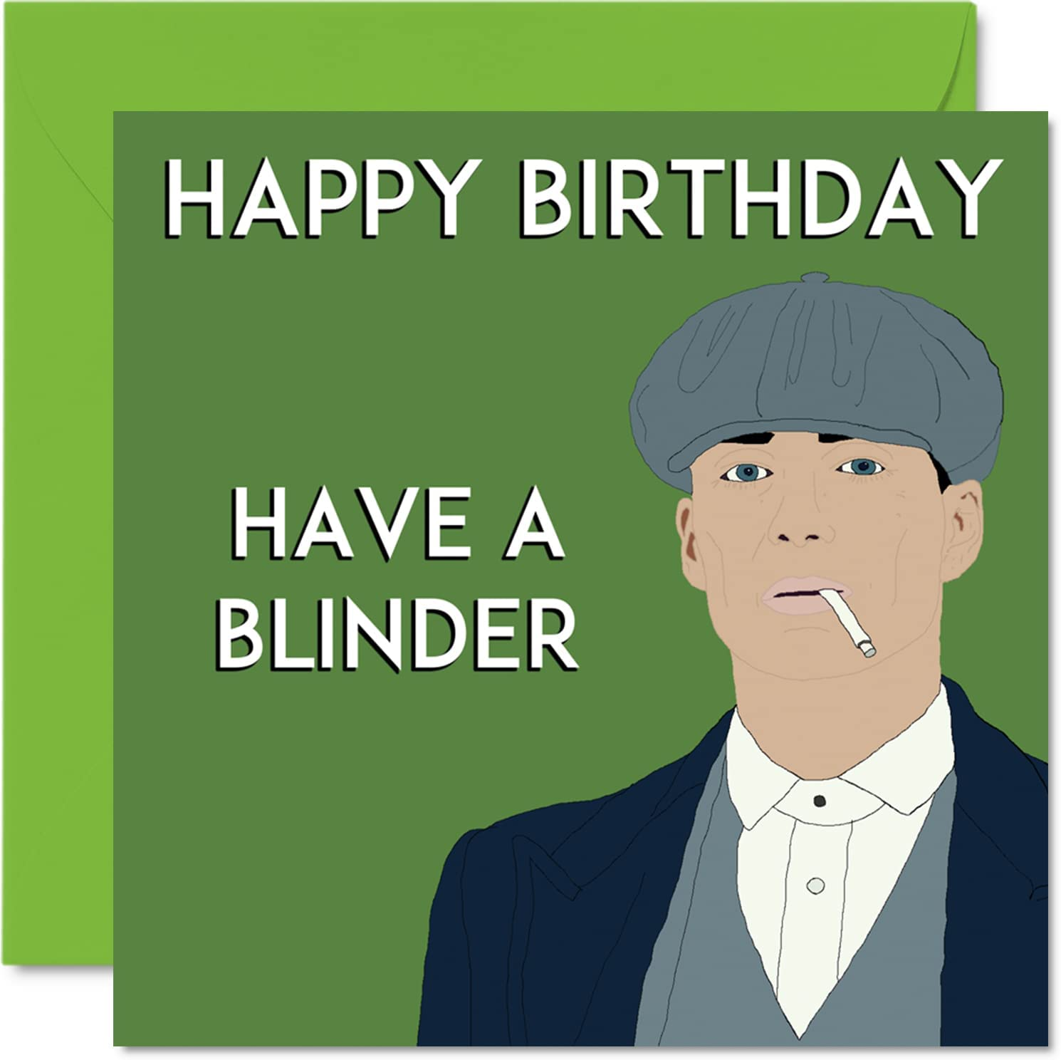 Funny Birthday Cards for Women Men - Peaky Shelby - Happy Birthday Card for Mum Dad Brother Sister Son Daughter Nan Grandad, 145Mm X 145Mm Joke Humour Banter Bday Greeting Cards image number 6