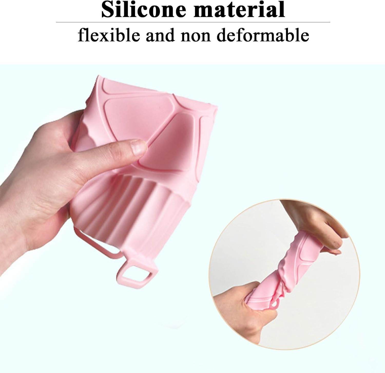 Silicone Air Fryer Liners Reusable,2 Silicone Air Fryer Liners round Airfryer Liners,6 Muffin Cup,1Cooking Tongs,1Oil Brush,2Oven Gloves,1Spatula(Bb13Pack) image number 5