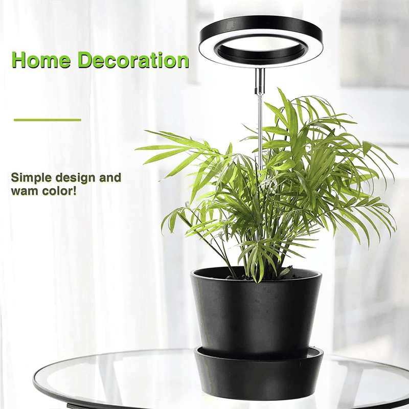 LED Grow Light, 48 LED Plants Grow Lights with 3 Timer and 9 Dimmable Levels Height Adjustable Full Spectrum Growing Lamp round Growth Light Stake for Indoor Small Plants (Style 01)