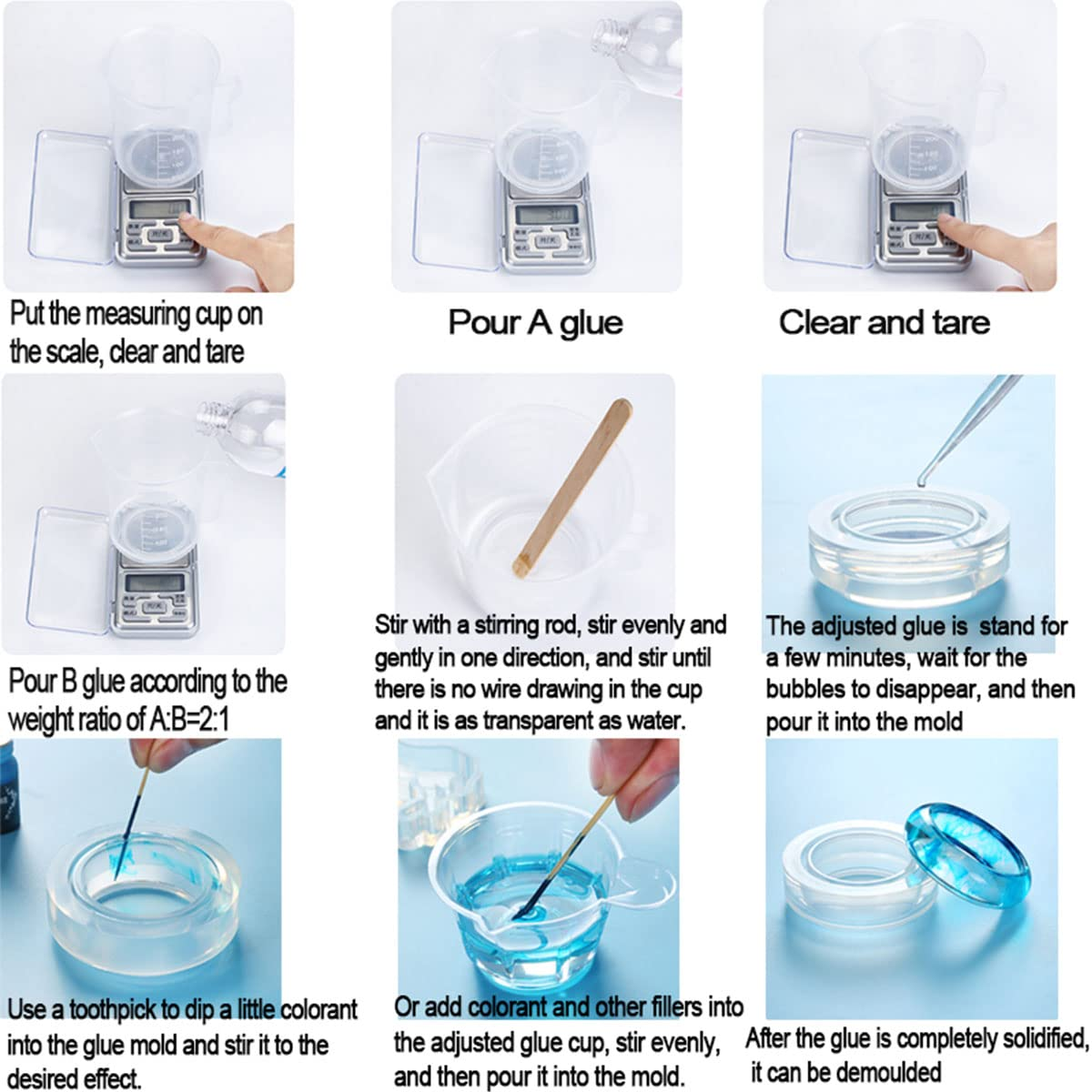 3L Crystal Clear Epoxy Resin Kit, 2:1 Ratio, Easy Mix & Cast, High Gloss, Perfect for Jewelry Making, Art Craft, Wood & Molds image number 5