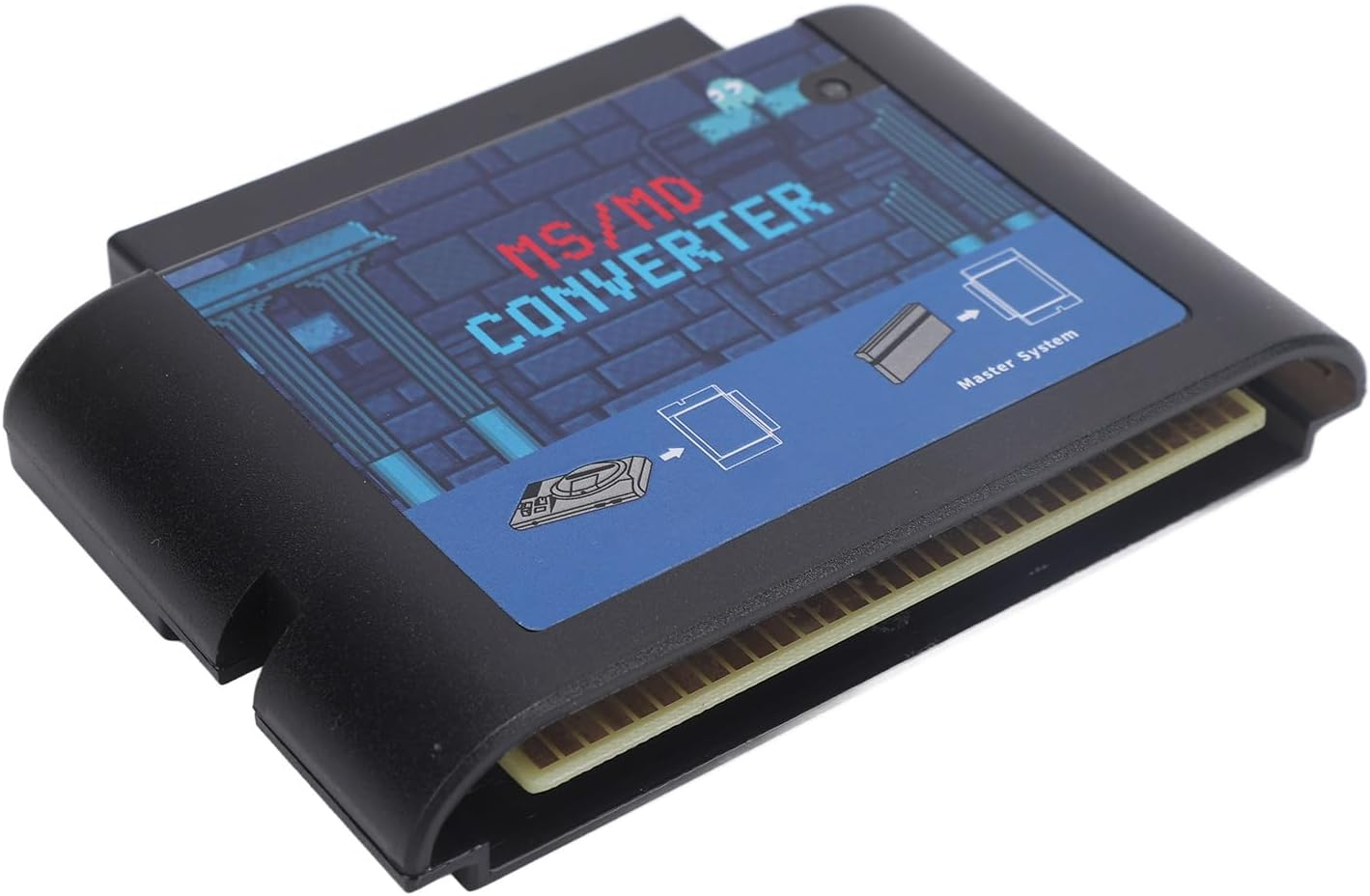 MS to MD Game Card Adapter for Retron 5 3 2, MS to MD Game Video Converters for Mega Drive for Genesis, MS to MD Game Burner Card Converter Enriched Gaming Experience (Black Transparent) image number 6