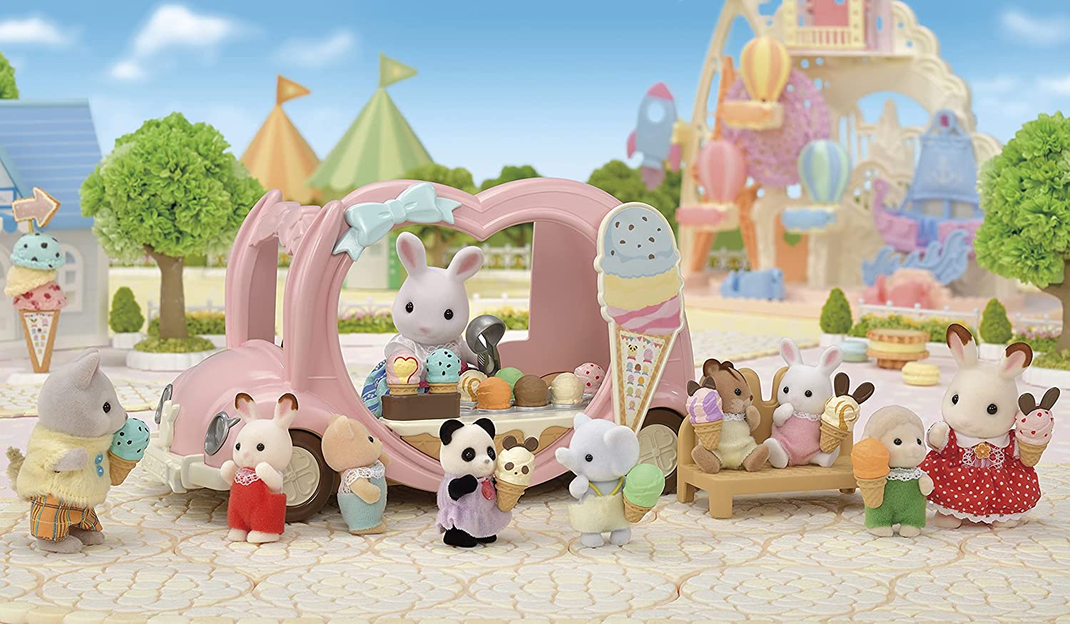 Sylvanian Families Ice Cream Van Playset &ndash; Collectible Figures & Accessories for Kids Role Play, Ages 3+ image number 3