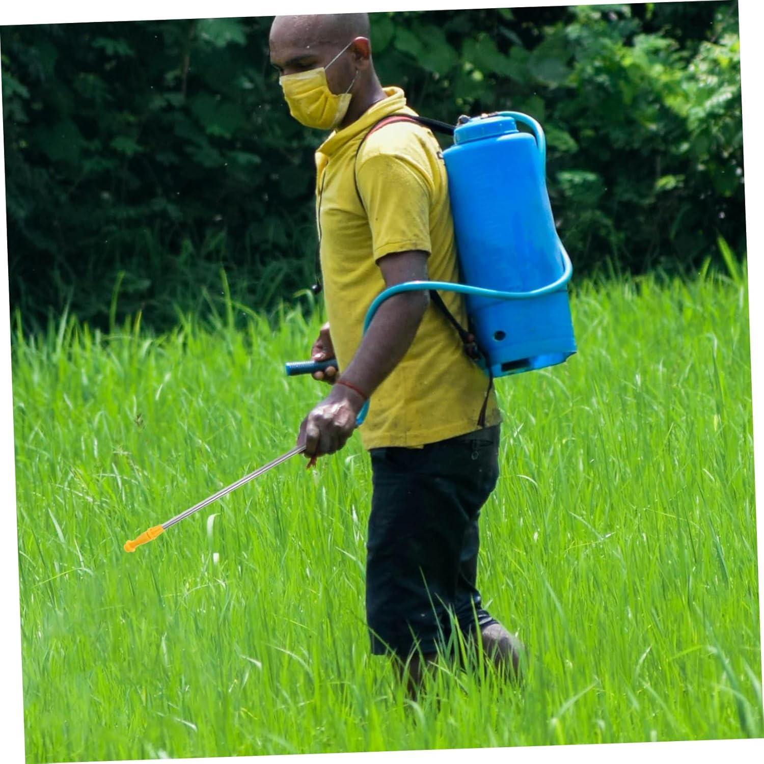 Telescopic Sprayer Pole for Garden Watering Stainless Steel Extendable Wand 20 Leak-Proof Washers and 4 Small Heads Suitable for Fruit Trees and Lawn Irrigation image number 6