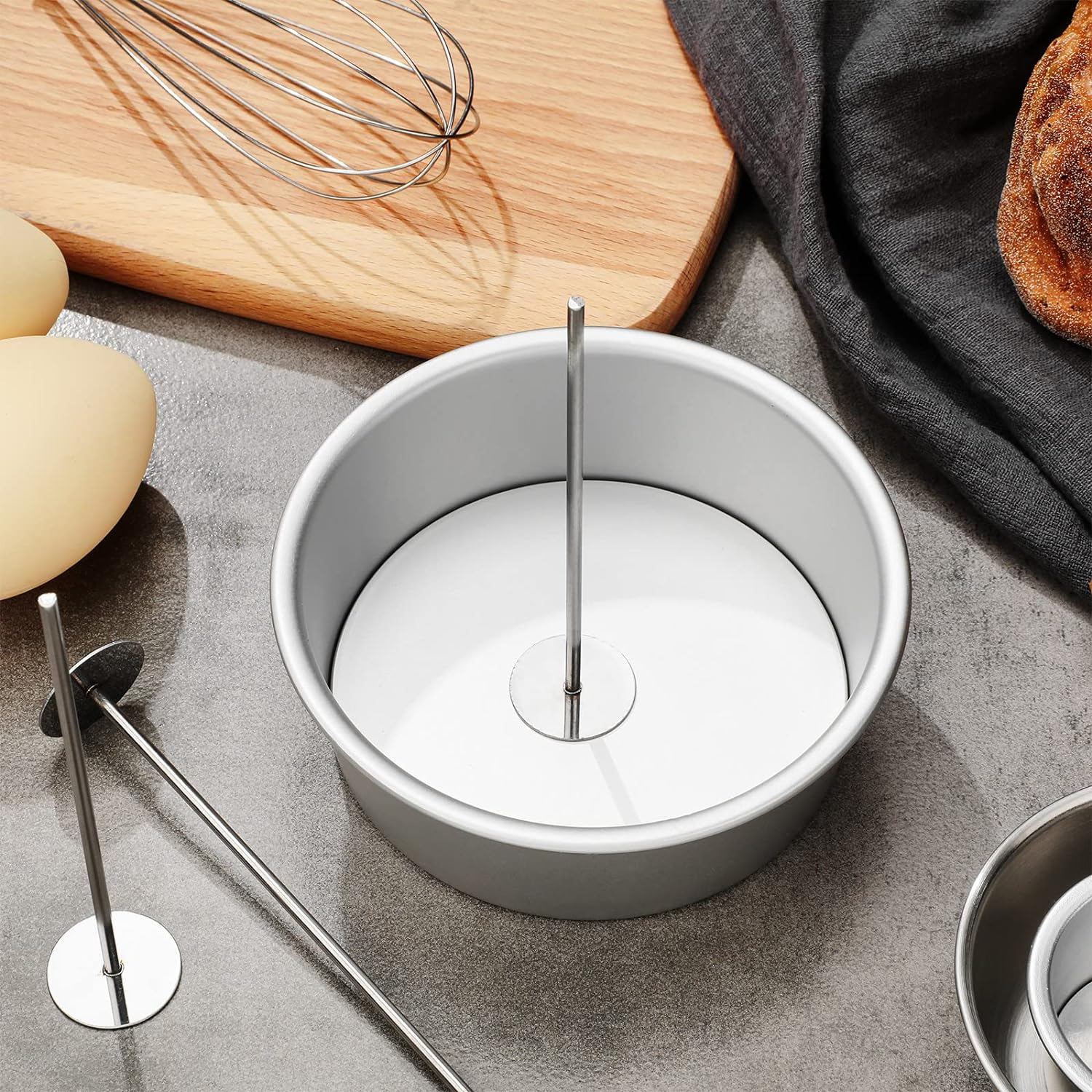 Cake Heating Rod 5.71 Inch Sliver Baking Nails for Baking Stainless Steel Heating Core for Cakes Stick Supplies(4 Pcs) image number 1