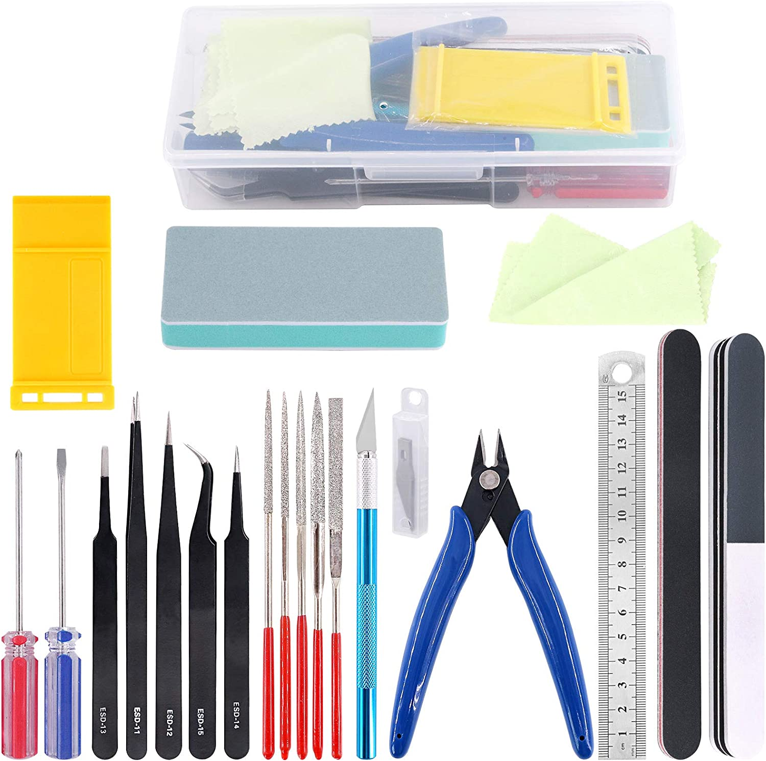 21Pcs Modeler Basic Tools Craft Set Hobby Building Tools Kit for Gundam Car Model Building image number 5