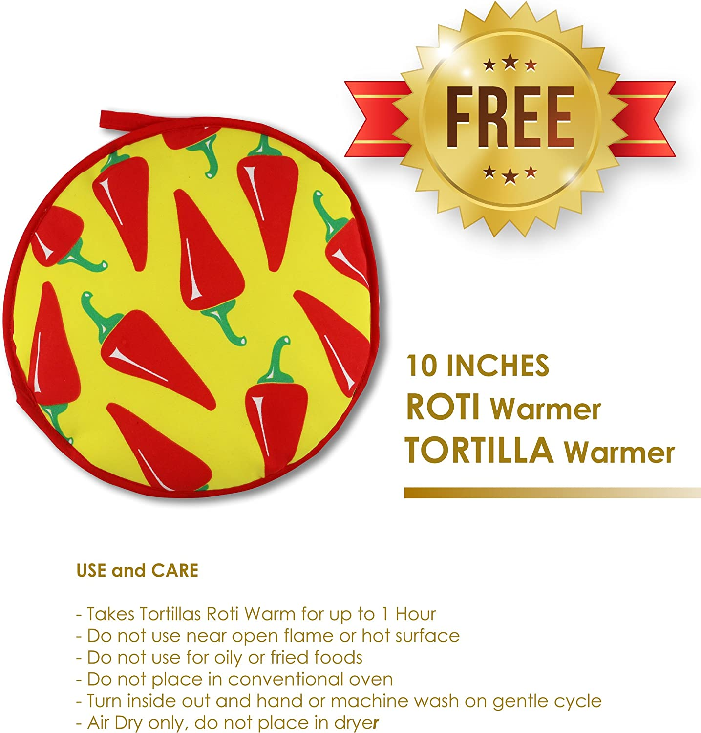 10Inch Roti Maker by Starblue with FREE Roti Warmer - the Automatic Non-Stick Electric Machine to Make Chapati, Tortilla, AC 220-240V 50/60Hz 1200W, UK Plug, AU Adapter Included image number 5