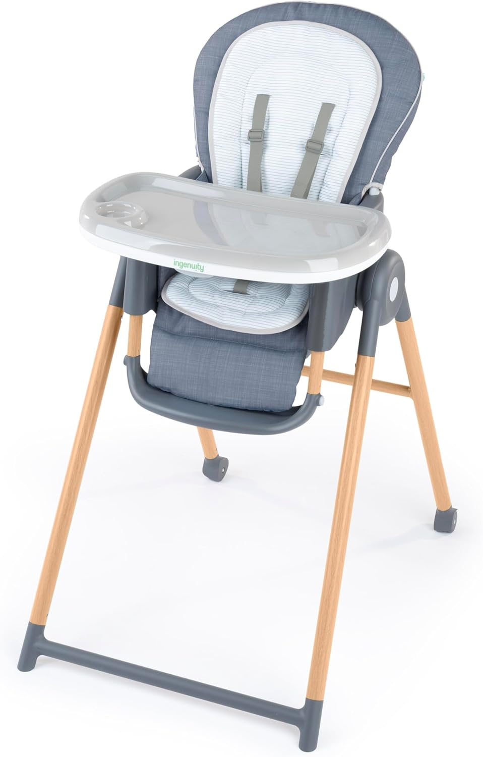 Ingenuity Proper Positioner Deluxe High Chair - 7-In-1 Convertible Baby Seat, Removable Rocking Infant Seat, Unisex, for Ages 0-36 Months