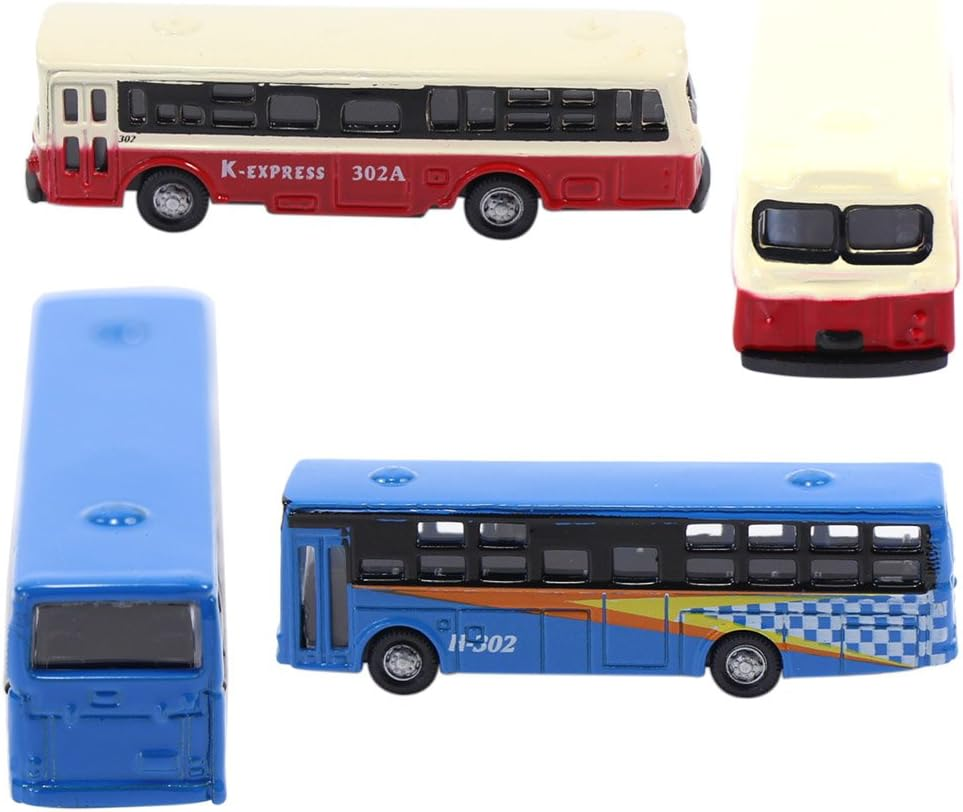 6Pcs Diecast Model Buses Car 1:160 N Scale Streetscape Layout Railway Scenery DIY Train Layout Model Accessories BS150 image number 4