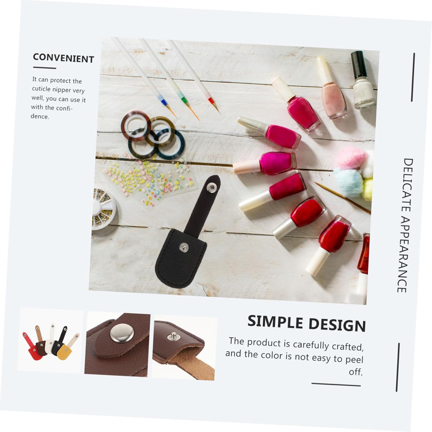 Healeved 5Pcs Manicure Cuticle Scissor Protective Cover Nail Nipper Cover for Nail Salon Supplies image number 3