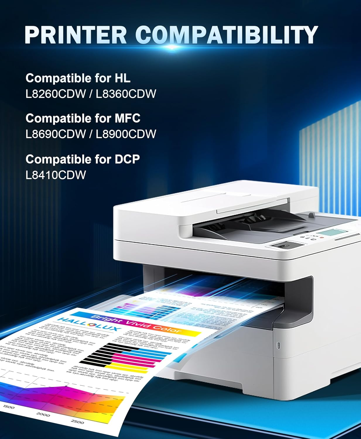 TN423 TN-423 Toner Compatible with Brother TN-423 Toner Multipack TN421 TN-421 for Brother MFC-L8690CDW Toner HL-L8260CDW DCP-L8410CDW HL-L8360CDW (1 Black, 1 Cyan, 1 Magenta, 1 Yellow, Pack of 4) image number 4